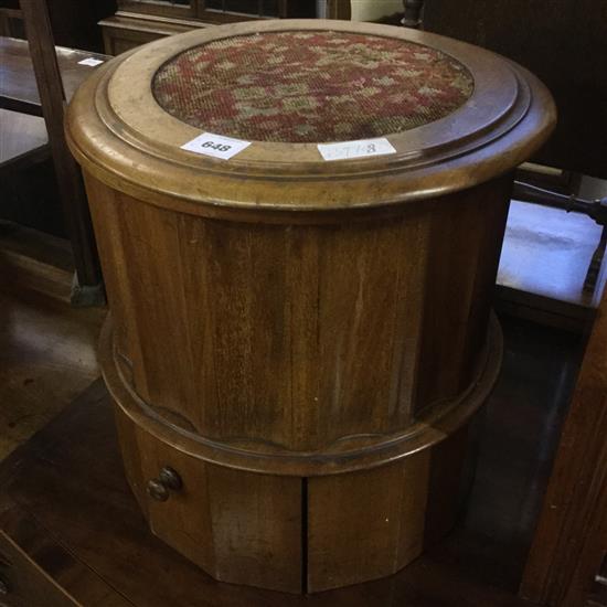 Cylinder mahogany commode - 2 step